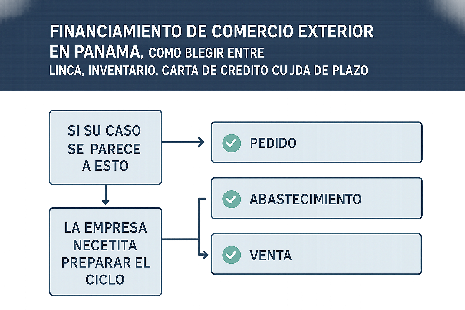 Financiamiento de comercio exterior en Panamá: cómo elegir entre línea, inventario, carta de crédito y deuda de plazo - Si su caso se parece a esto, la empresa necesita preparar el ciclo antes de pedir